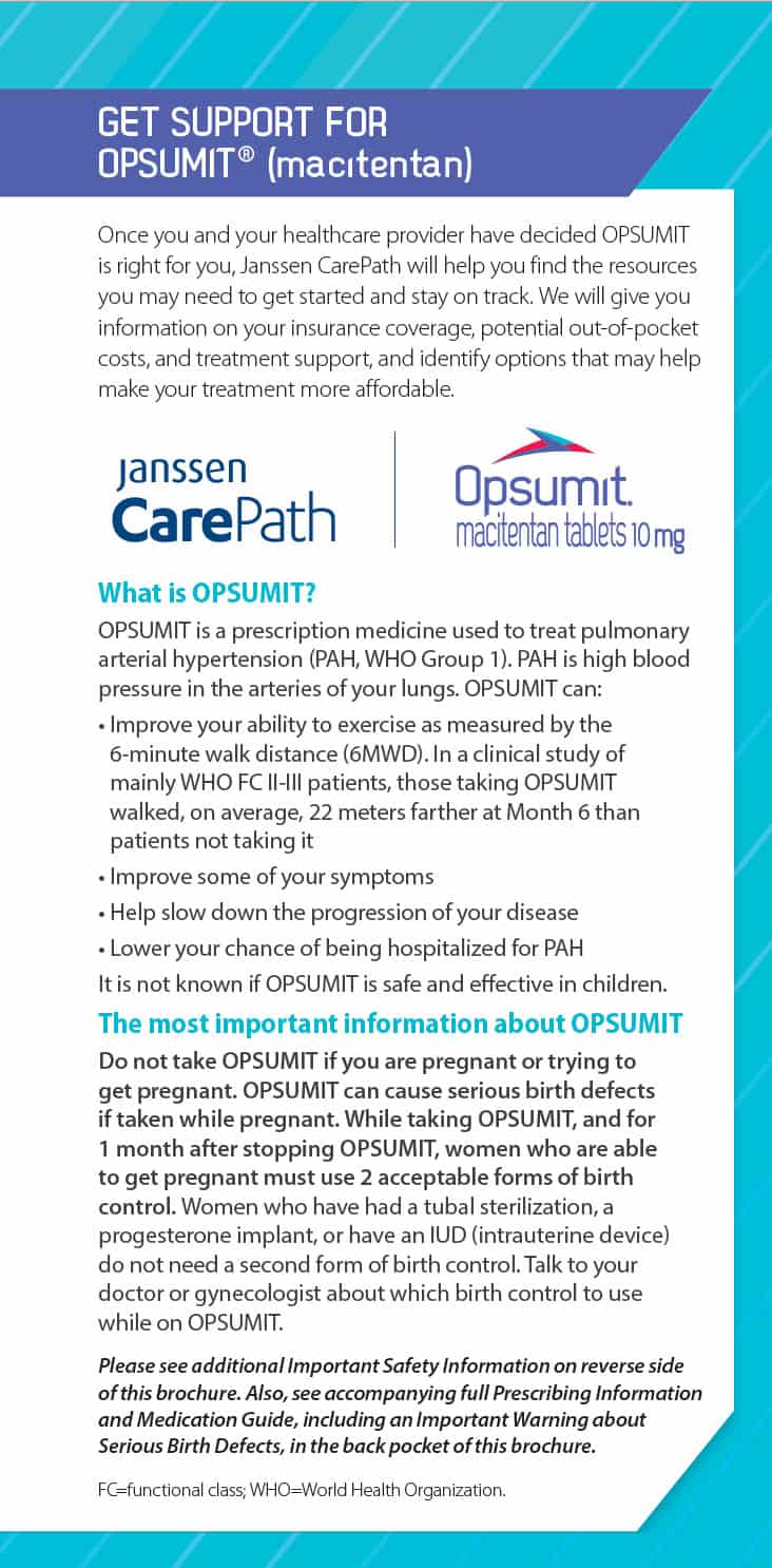 OPSUMIT® patient support brochure